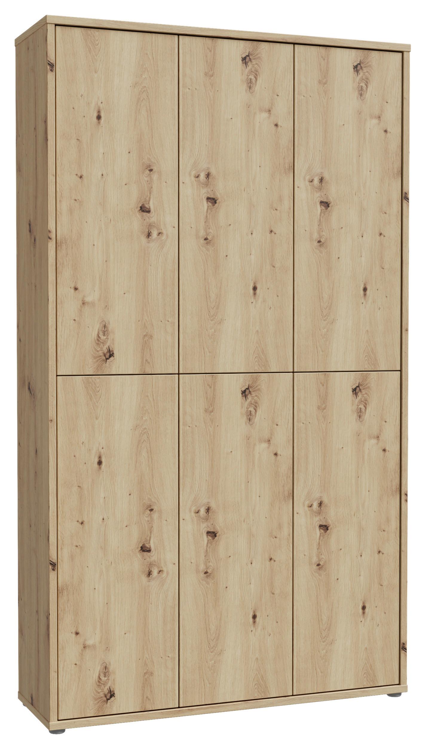 Ormar Za Cipele Alice Springs - siva/hrast Artisan, Basics, drvni materijal/plastika (110/192/35cm) - Modern Living