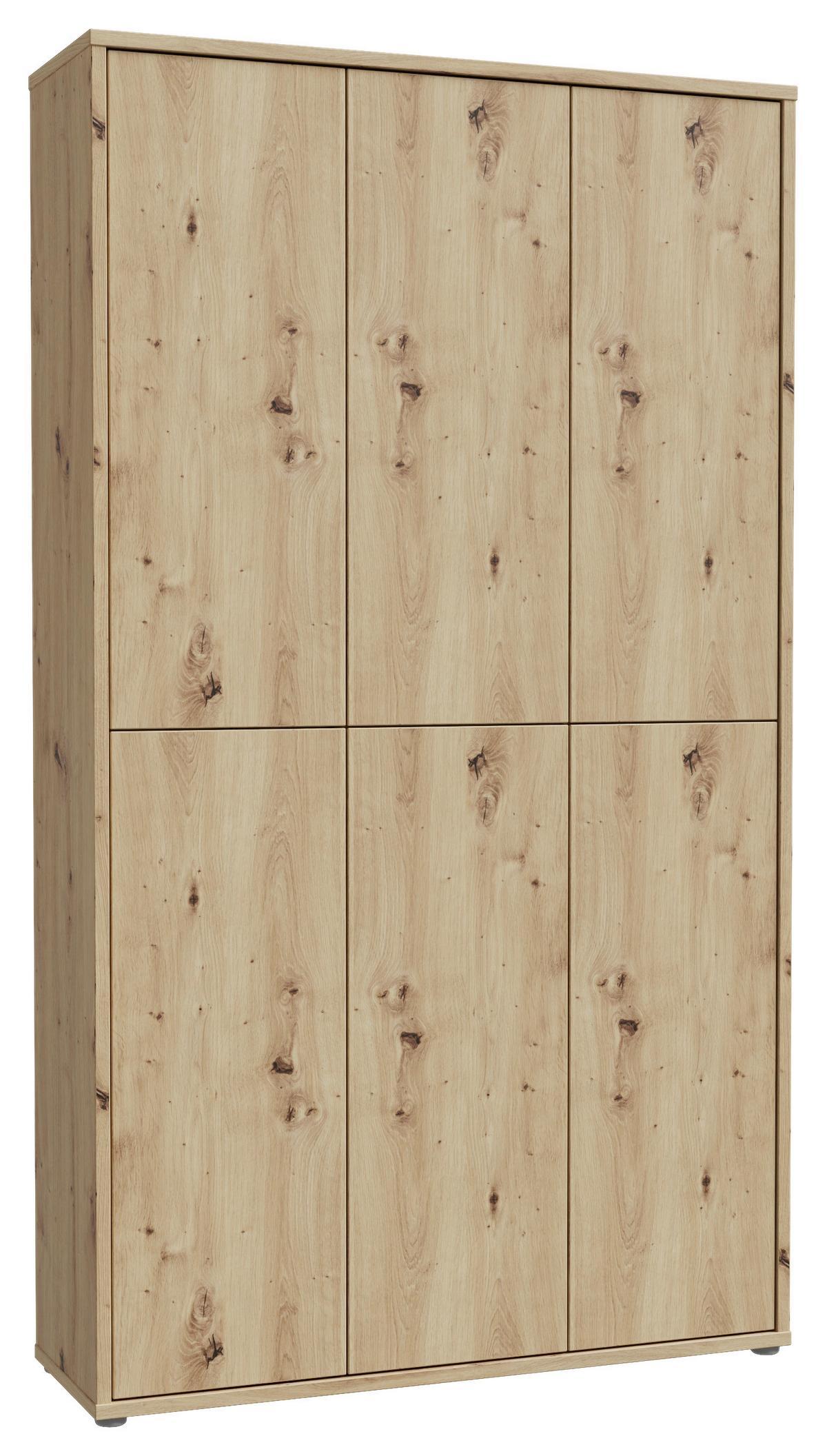 Dulap pentru pantofi ALICE SPRINGS - stejar Artisan, Basics, material pe bază de lemn (110/192/35cm) - Modern Living
