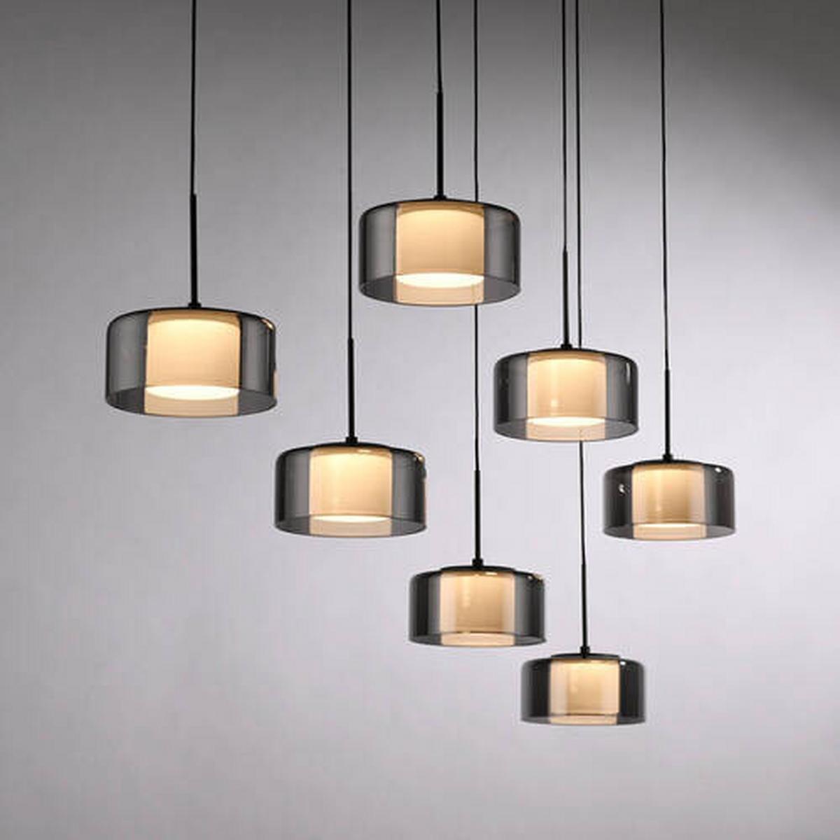 LAMPA WISZĄCA LED 2115-18 - czarny, Design, tworzywo sztuczne/metal (126/21/180cm) - Paul Neuhaus
