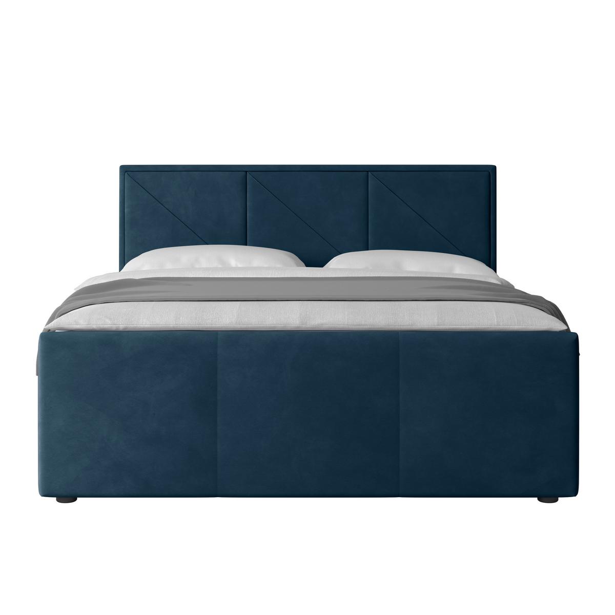 Boxspringbett Bologna ca. 180x200 cm Blau - Blau, MODERN, Holz/Kunststoff (180/200cm) - MID.YOU