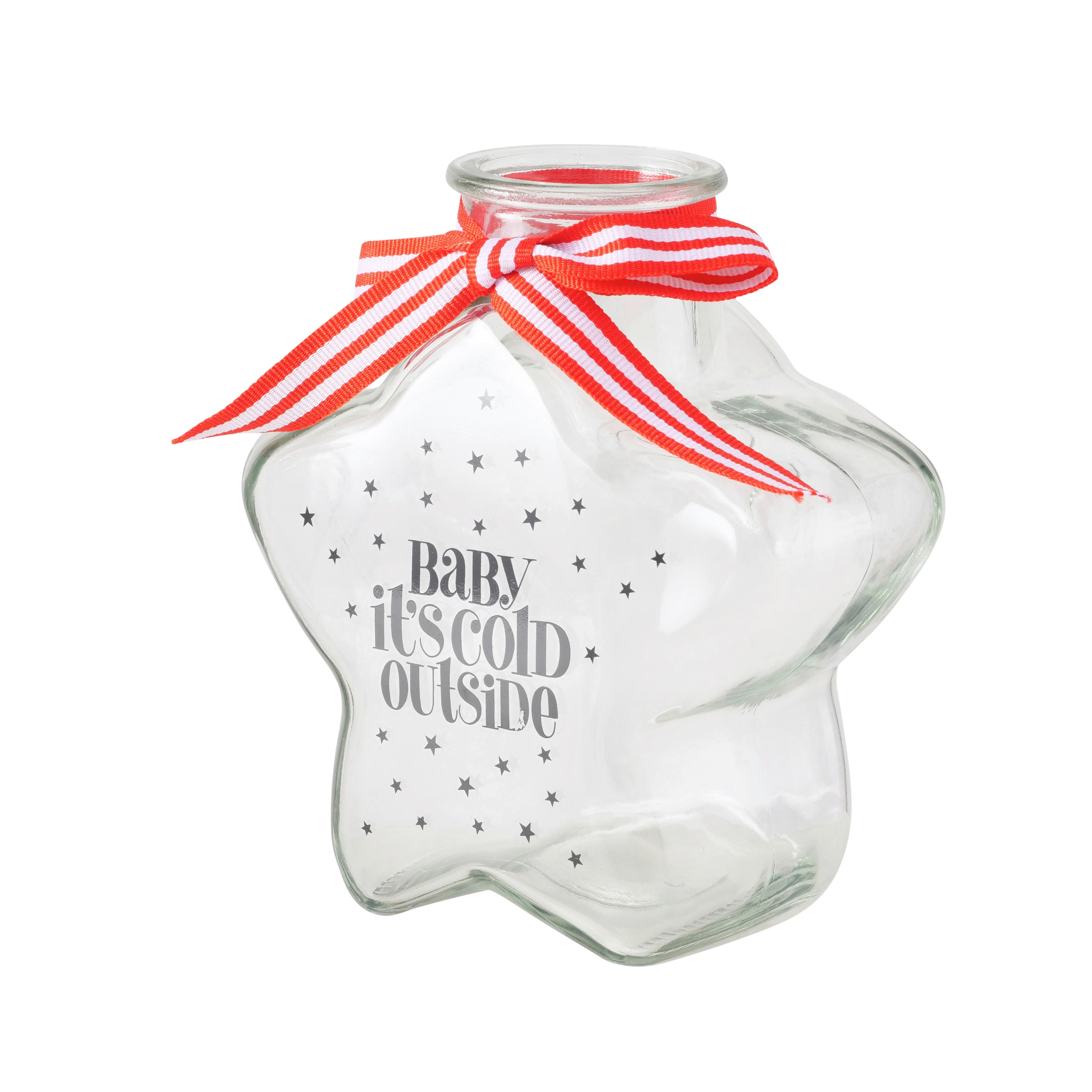Vase Soho Klar/Rot - Transparent/Rot, KONVENTIONELL, Glas (13/7/15cm) - Modern Living