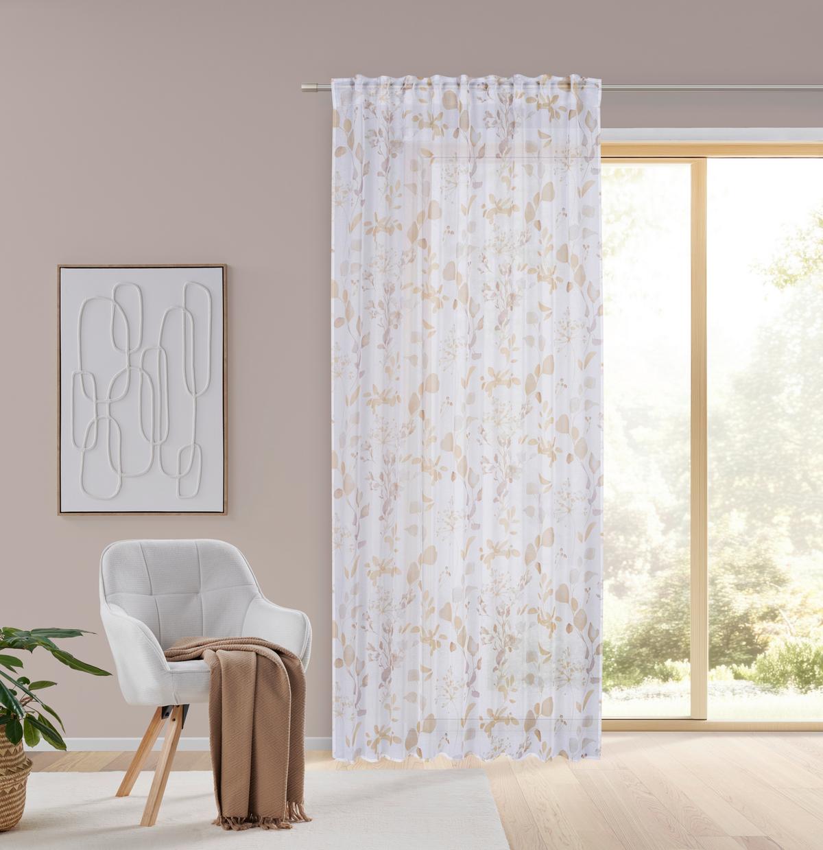 Draperie confecționată Olivia - galben deschis, textil (140/245cm) - Mömax