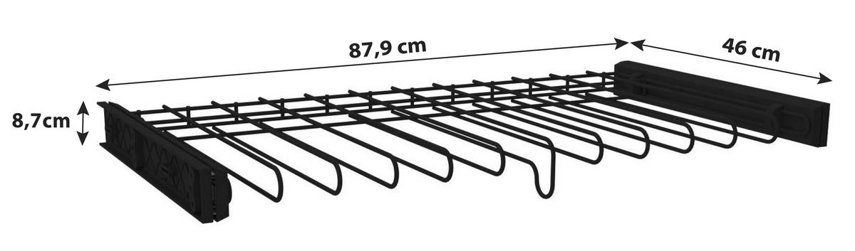 Suport pentru pantaloni Unit - antracit, Modern, metal (87,9/8,7/46cm) - Ondega