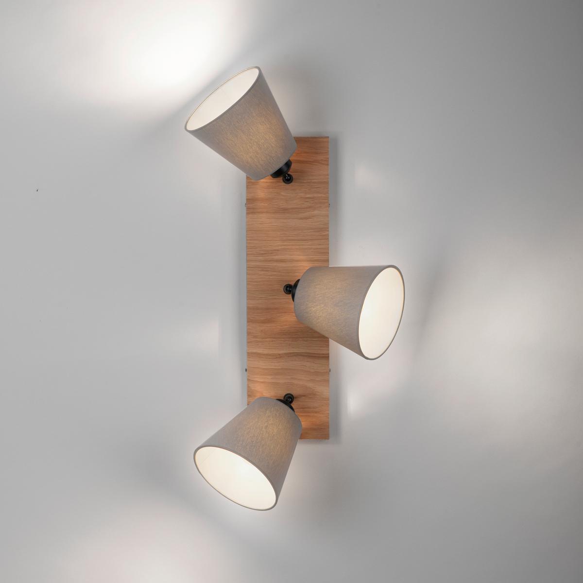Deckenleuchte Gerda max. 40 Watt - Natur, Holzwerkstoff/Metall (77/28/26cm)