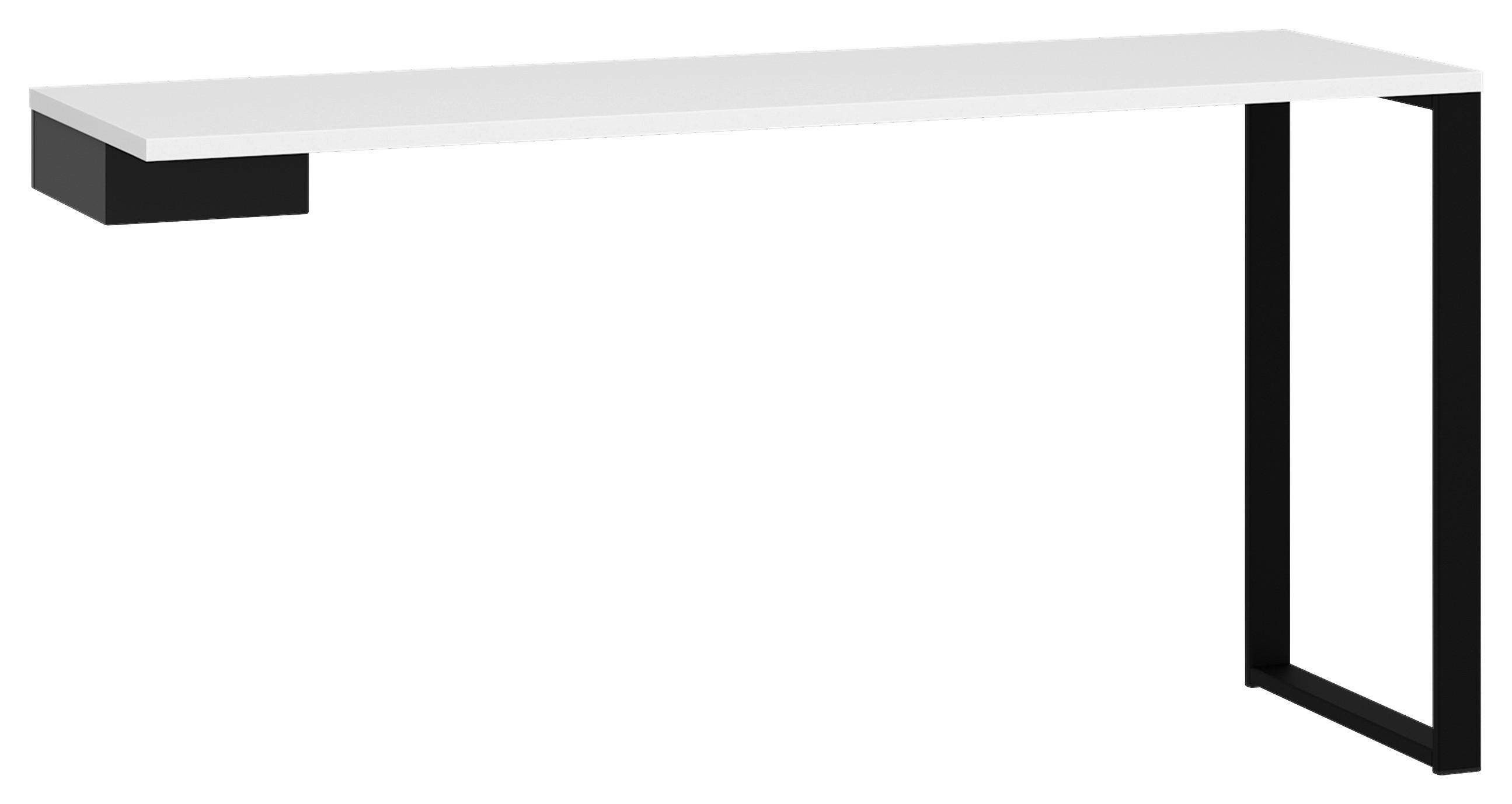 Nastavak Radnog Stola Marlow - bijela/crna, Moderno, drvni materijal (140/76/60cm) - Modern Living