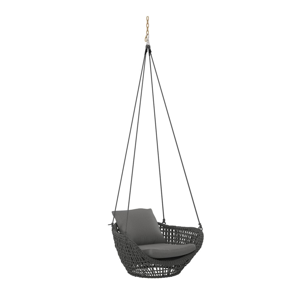 Viseči Stol Elodie, Temno Siva - temno siva, Moderno, kovina/umetna masa (83/73/48cm) - Bessagi Garden