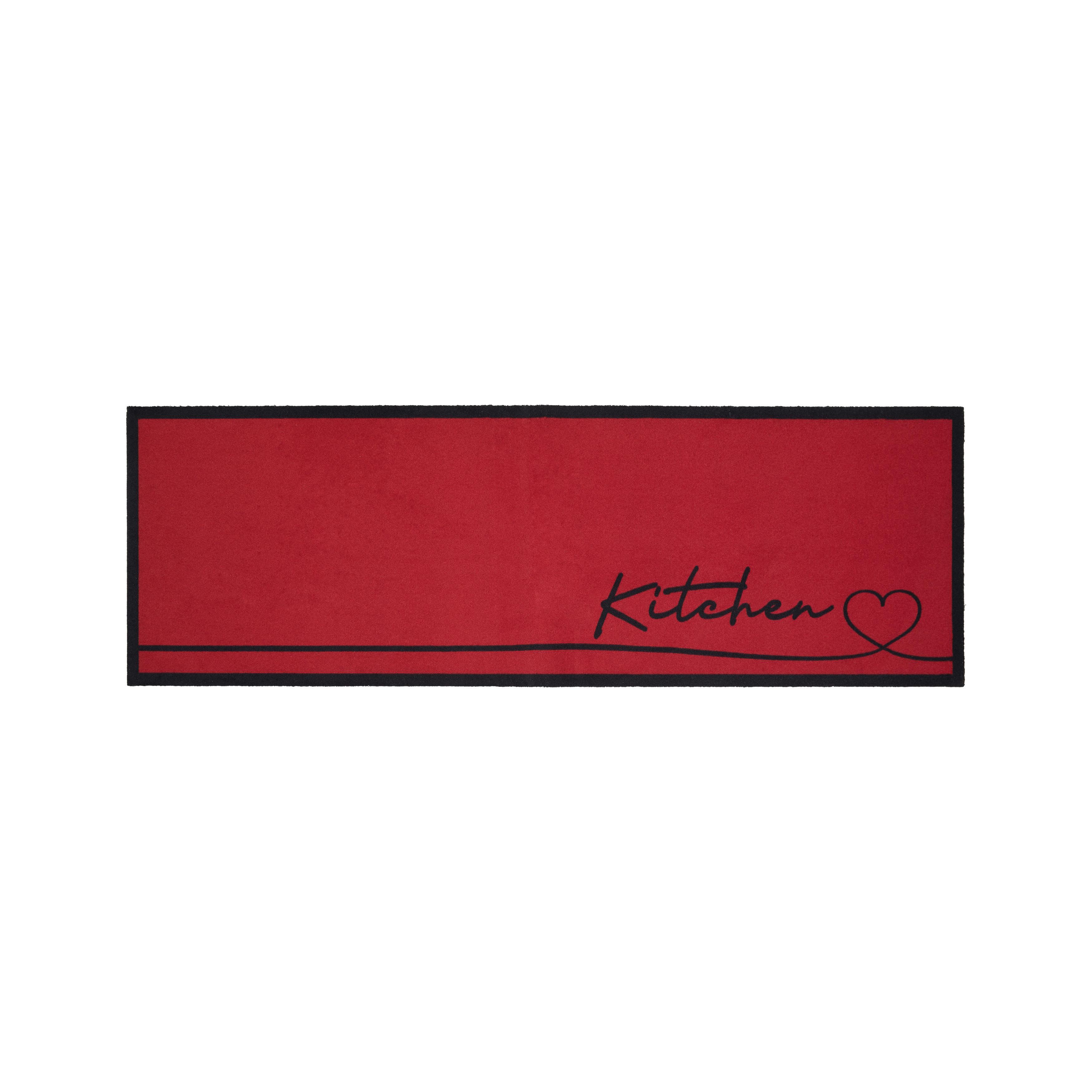 Läufer Hearty Line in Rot ca. 50x150cm - Rot, Basics, Kunststoff (50/150cm) - Modern Living