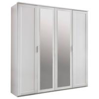 Ormar S Klasičnim Vratima Nadja - bijela/srebrne boje, Konvencionalno, staklo/drvni materijal (180/210/58cm) - Modern Living