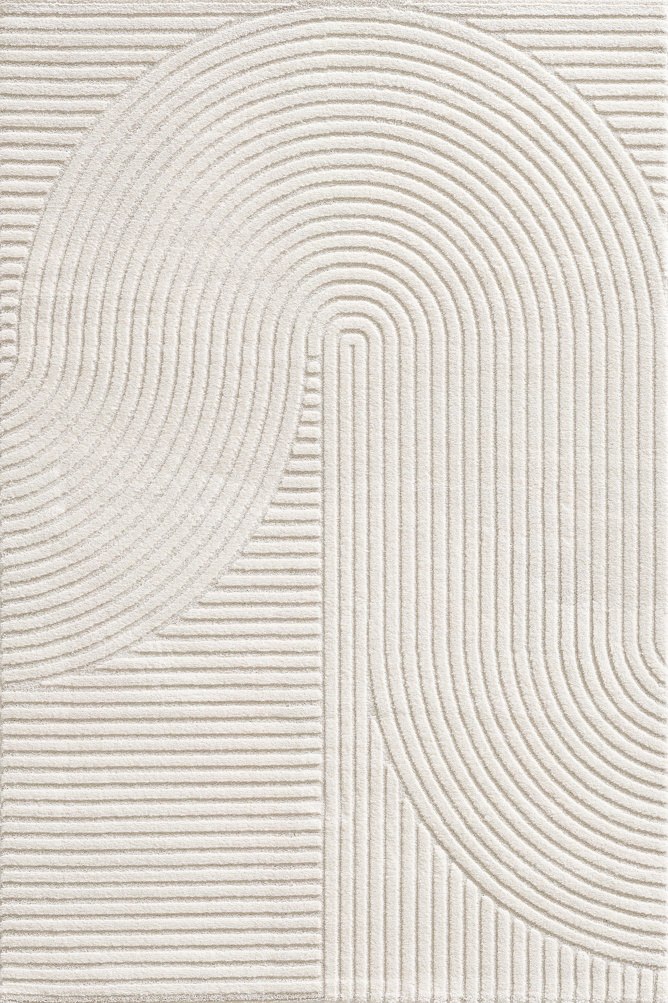 Webteppich Elio Creme/Beige ca. 80x150cm - Beige/Creme, KONVENTIONELL, Textil (80/150cm)