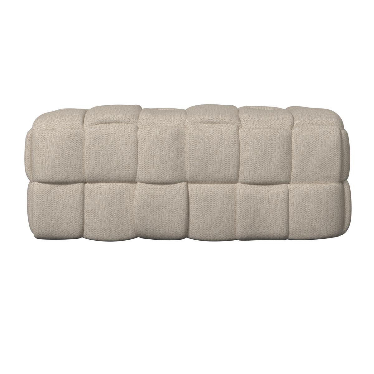 Bettbank Ella Bouclé Beige - Creme/Schwarz, MODERN, Holz/Kunststoff (110/45/45cm) - Bessagi Home