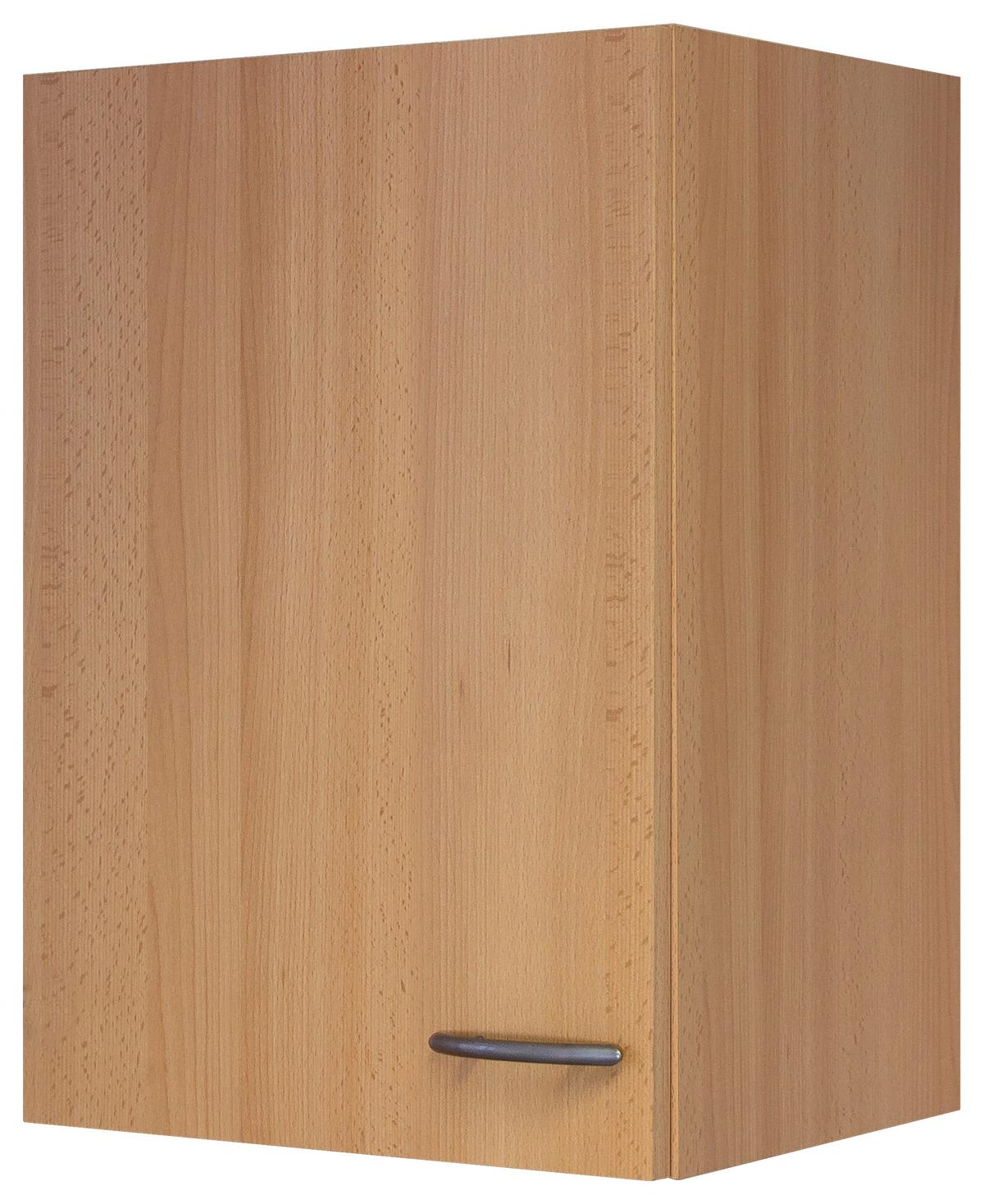 Kuhinjska Zgornja Omarica Nano, Barva Bukve - barve nerjavečega jekla/barve bukve, Moderno, umetna masa/leseni material (40/54/32cm) - FlexWell