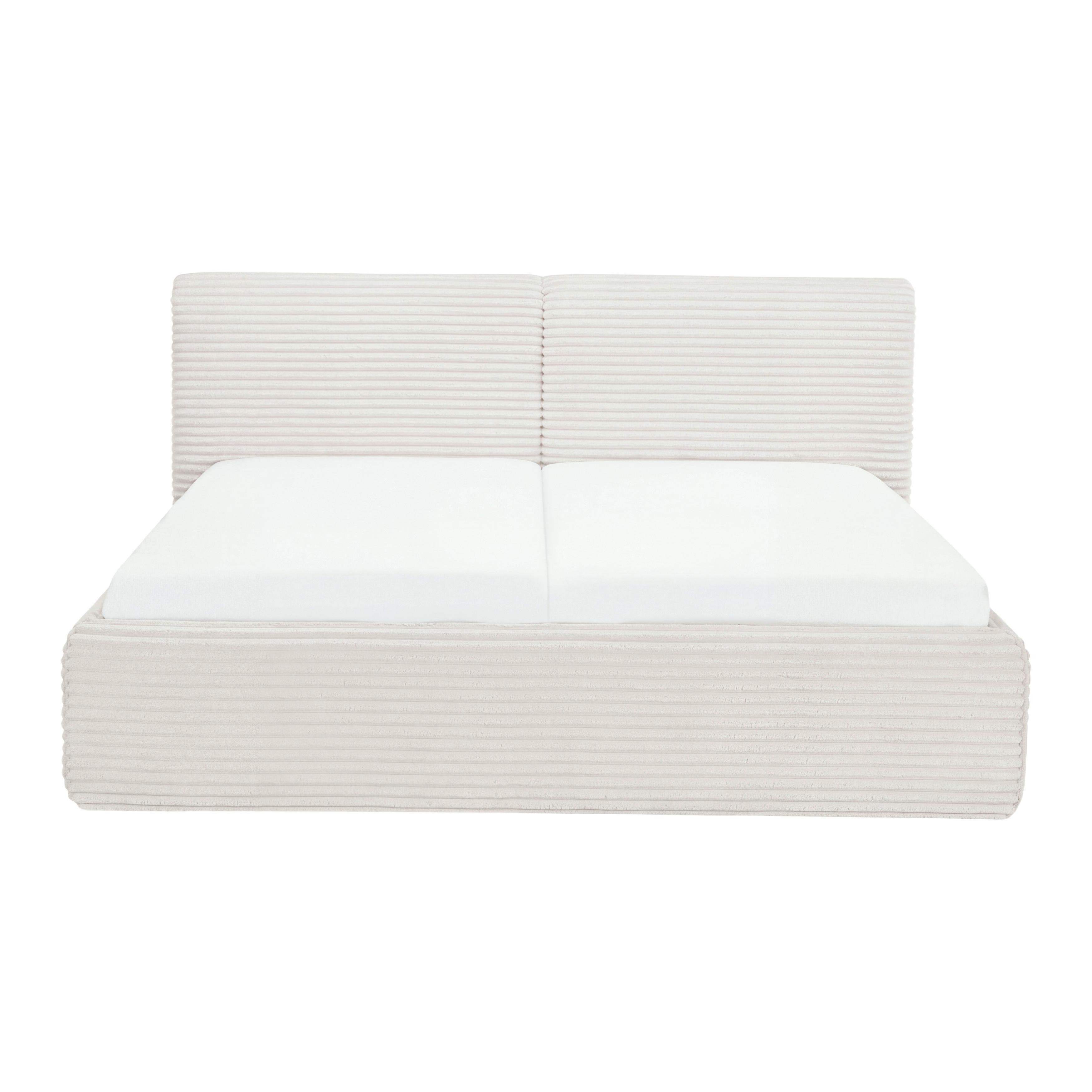 STOPPAD SÄNG TESSIN - cremefärgad, Klassisk, textil (160/200cm) - Premium Living