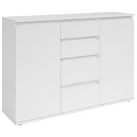 KOMODA BREST - biały/szary, Design, materiał drewnopochodny/tworzywo sztuczne (119/84/35cm) - Boxxx