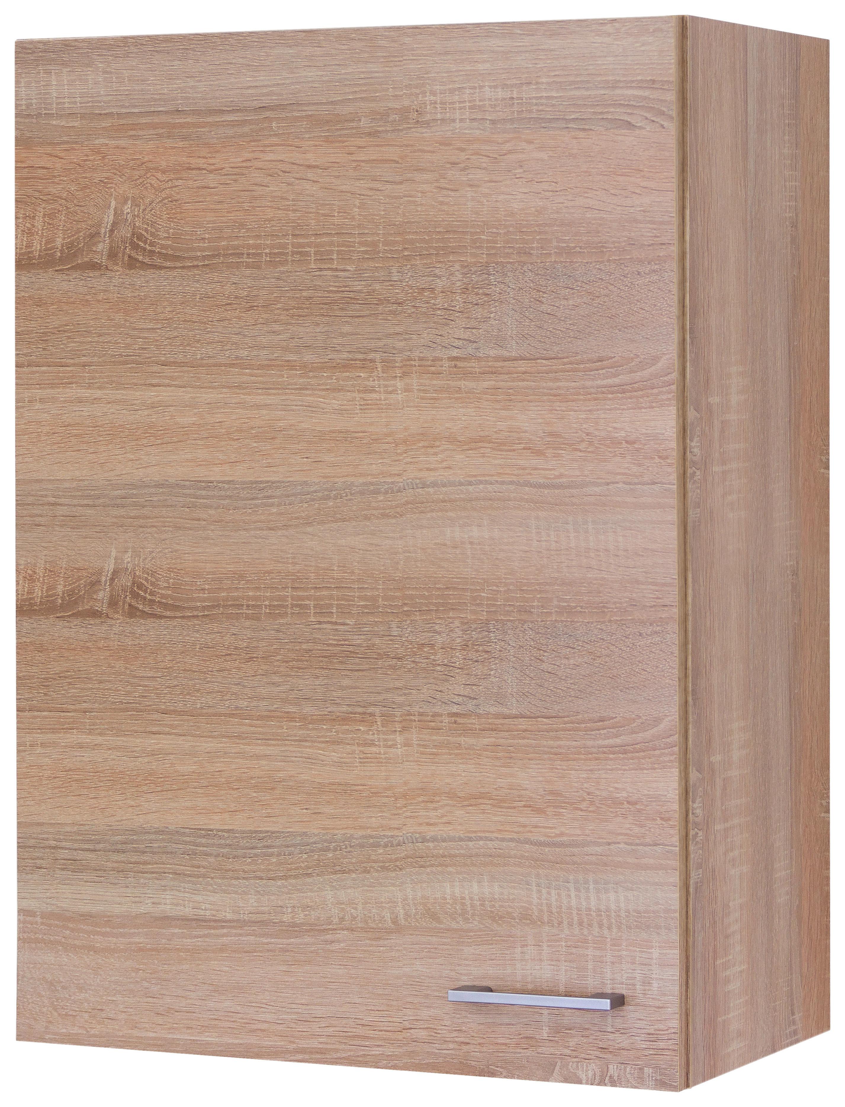 Kuhinjska Zgornja Omarica Samoa, Barva Hrasta - bela/barve aluminija, Konvencionalno, umetna masa/leseni material (60/89/32cm) - FlexWell