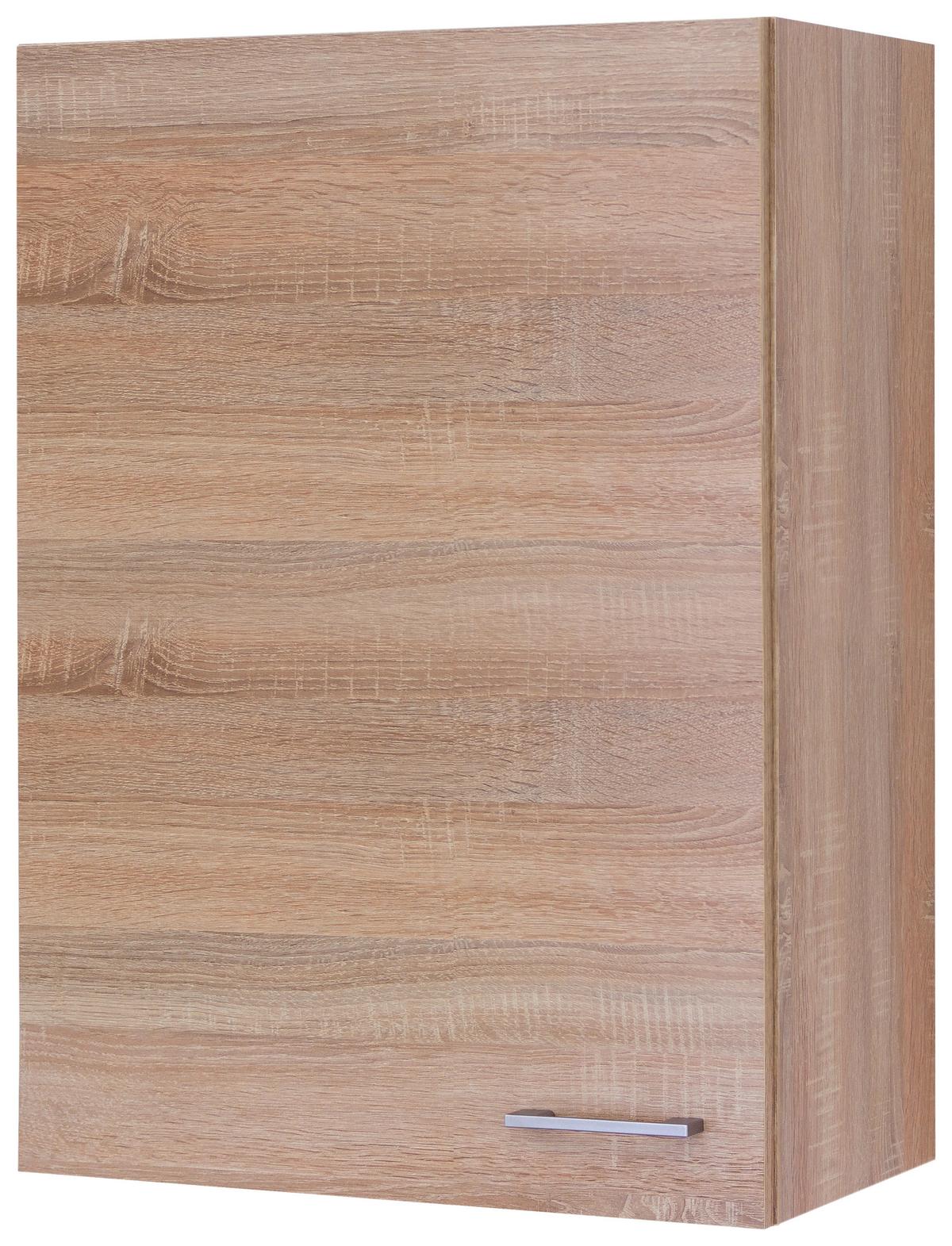 Kuhinjska Zgornja Omarica Samoa, Barva Hrasta - bela/barve aluminija, Konvencionalno, umetna masa/leseni material (60/89/32cm) - FlexWell