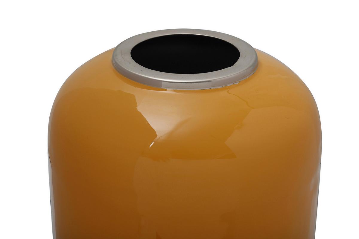 VASE ART DECO 225 - Gelb/Silberfarben, Trend, Metall (23/23/45cm) - Kayoom