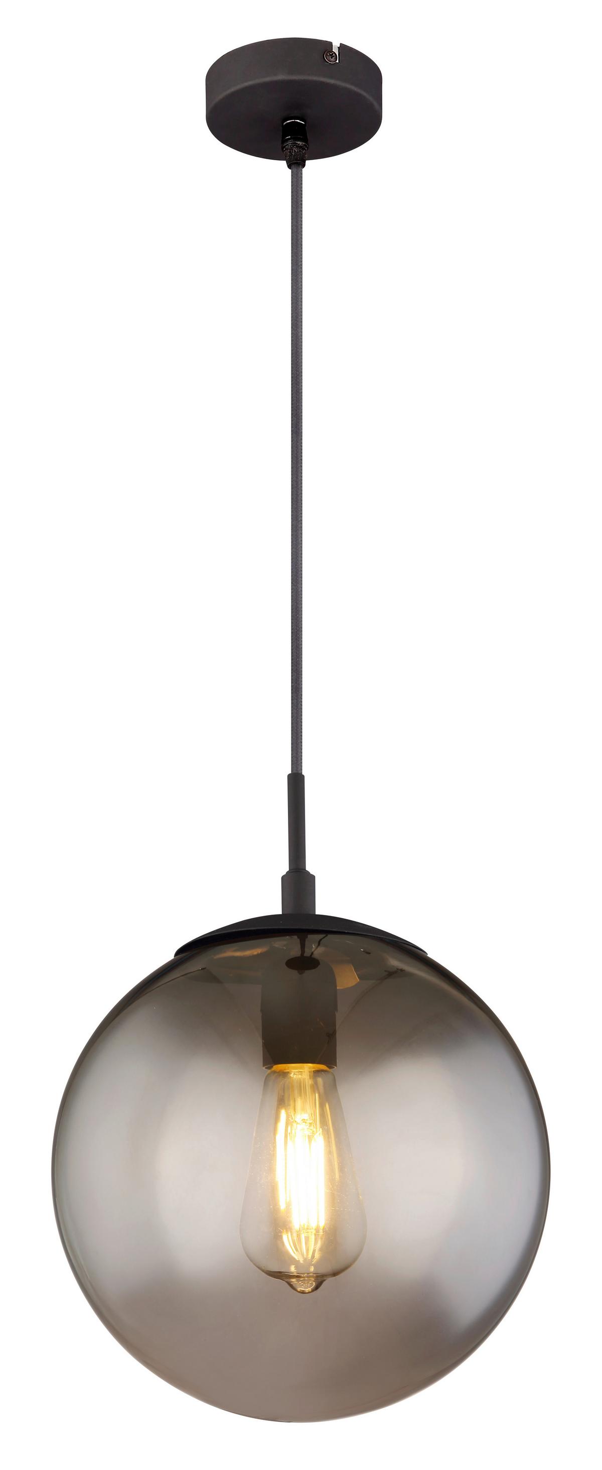 LAMPA WISZĄCA 15830H BLAMA - czarny, Design, metal/szkło (25/120cm) - Globo