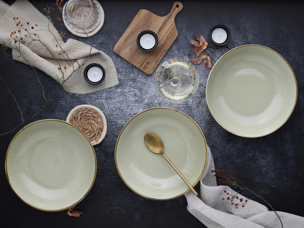 Set Posod Earth, 4-Delni - žajbljevo zelena, Design, keramika (22,5cm) - Creatable