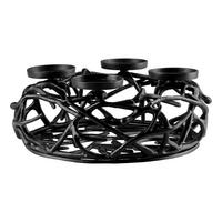 Kerzenhalter Oroquieta Schwarz matt - Schwarz, LIFESTYLE, Metall (35/13.5cm)
