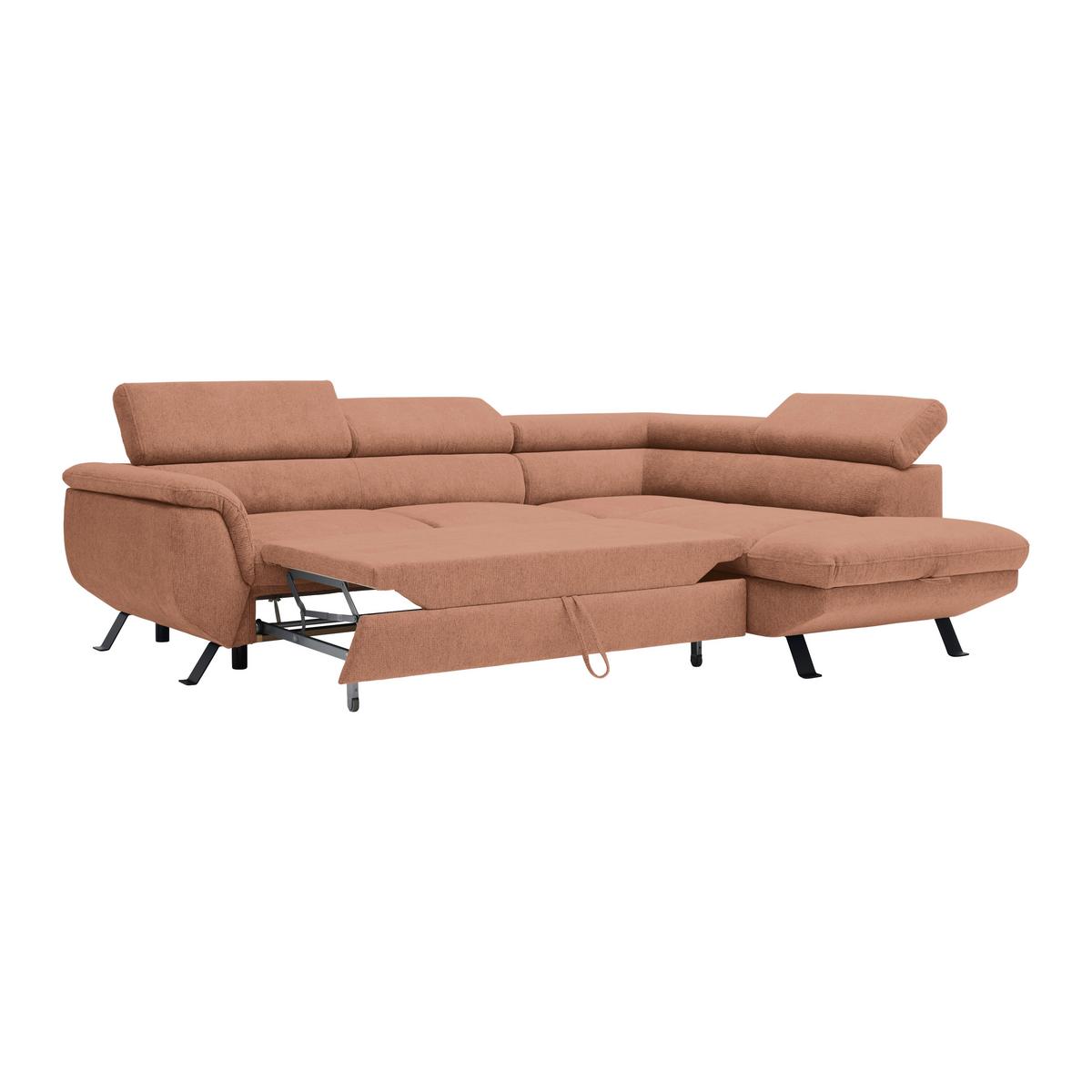 Kutna Garnitura Raven - boje marelice/crna, Moderno, tekstil/metal (257/198cm) - Modern Living