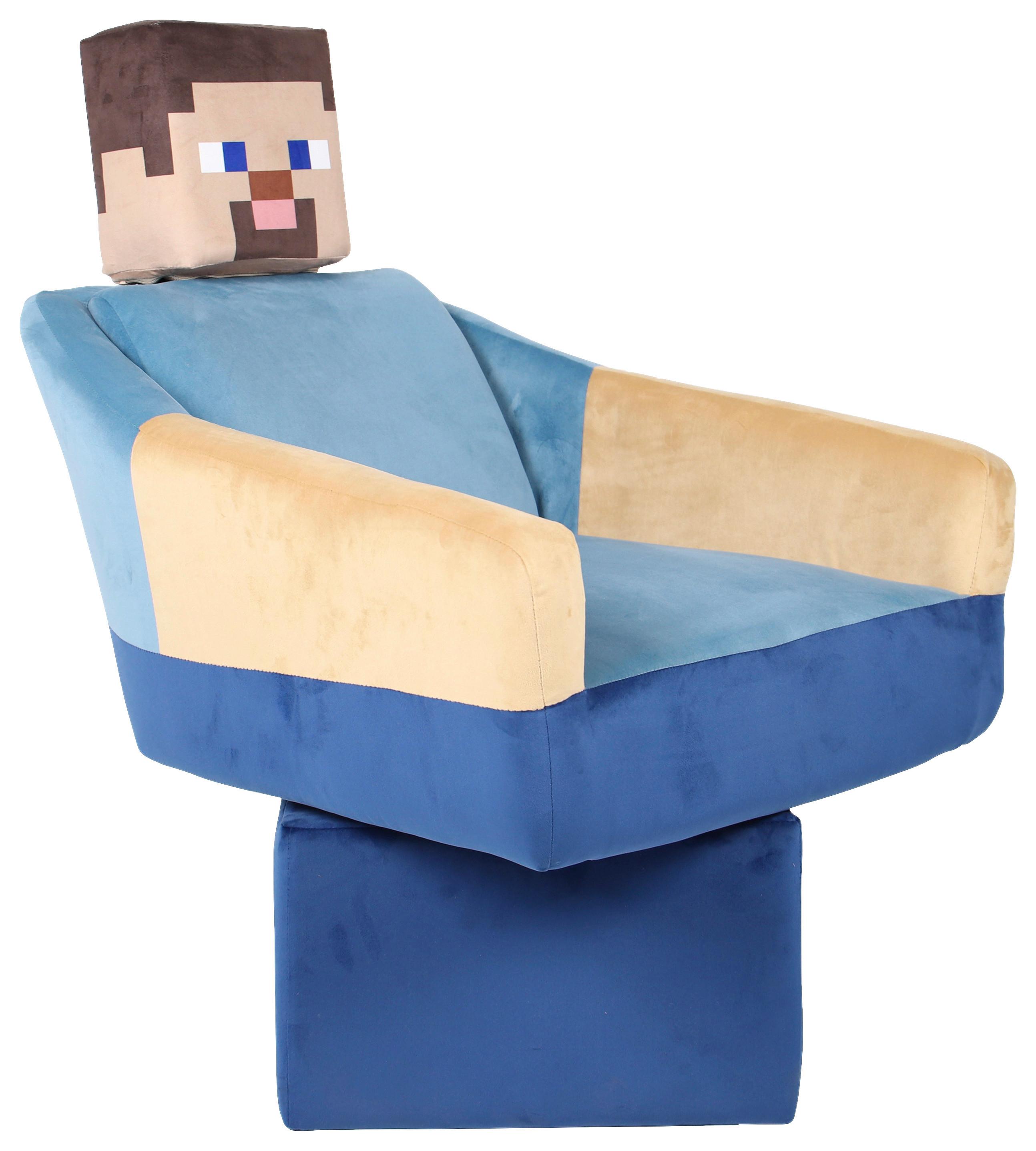 Loungesessel Minecraft Steve ca. 69x96x75 cm Blau - Blau/Multicolor, MODERN, Textil (69/96/75cm) - Minecraft