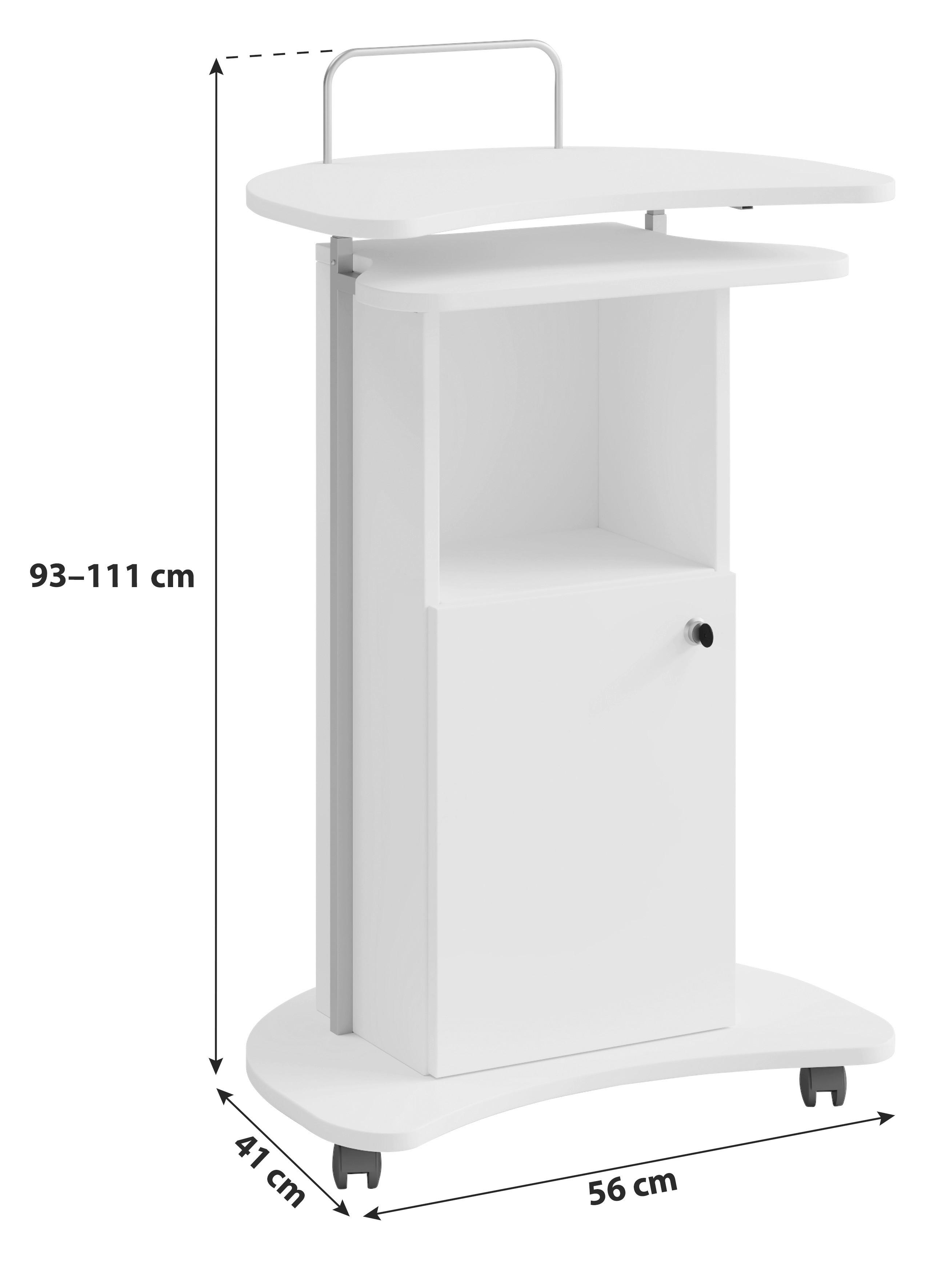 Stoječi Pult Komil, Bukev - barve bukve, Basics, leseni material (56/41/93cm) - MID.YOU
