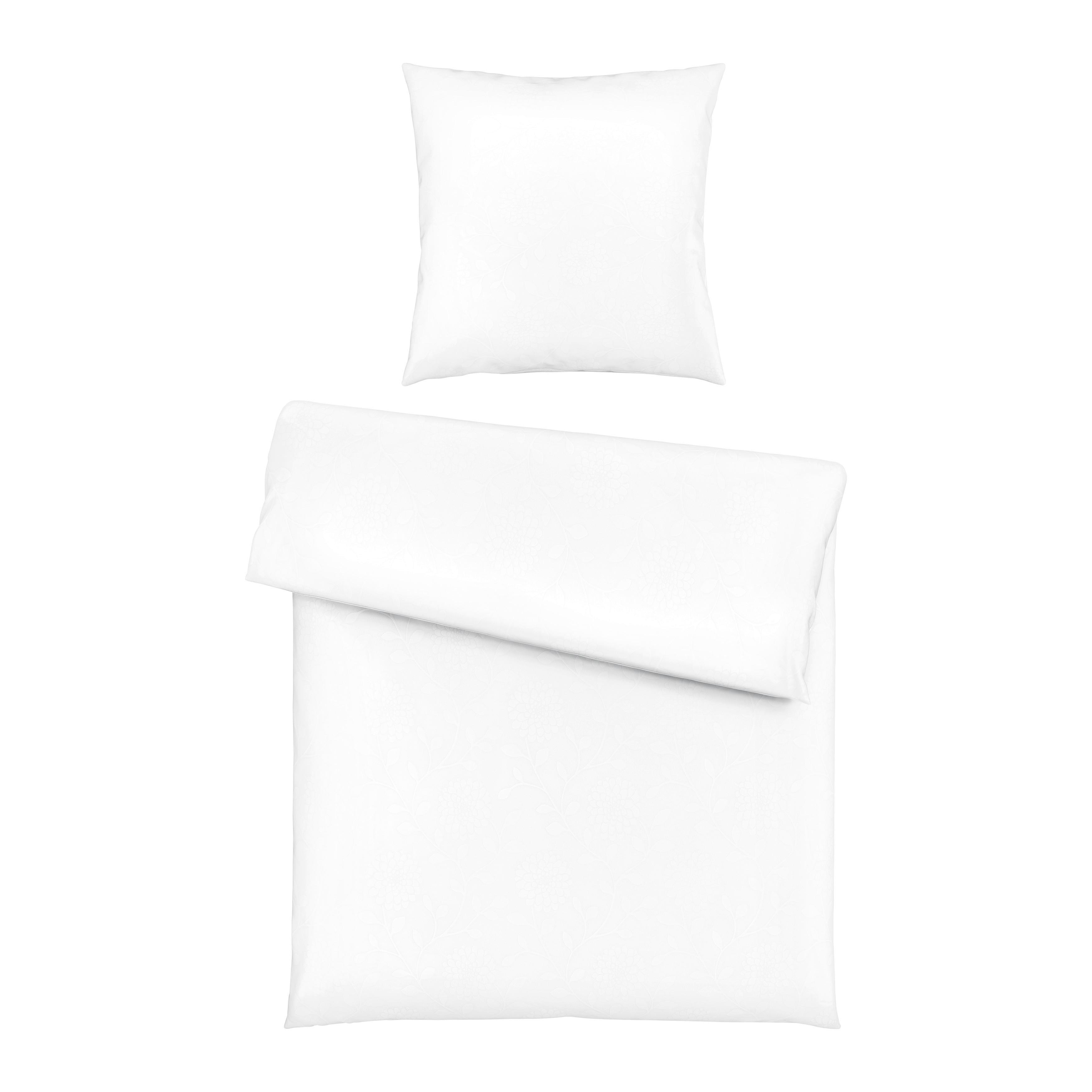 Bettwäsche Blume Weiß ca. 135x200cm - Weiß, KONVENTIONELL, Textil (135/200cm) - Mömax