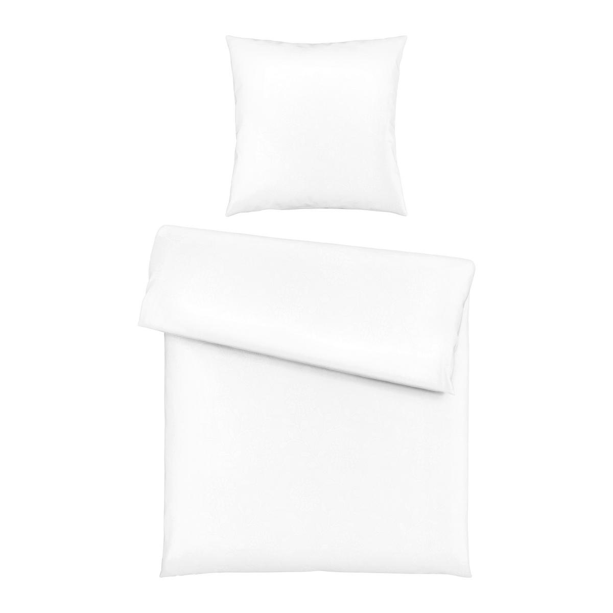 Bettwäsche Blume Weiß ca. 135x200cm - Weiß, KONVENTIONELL, Textil (135/200cm) - Mömax