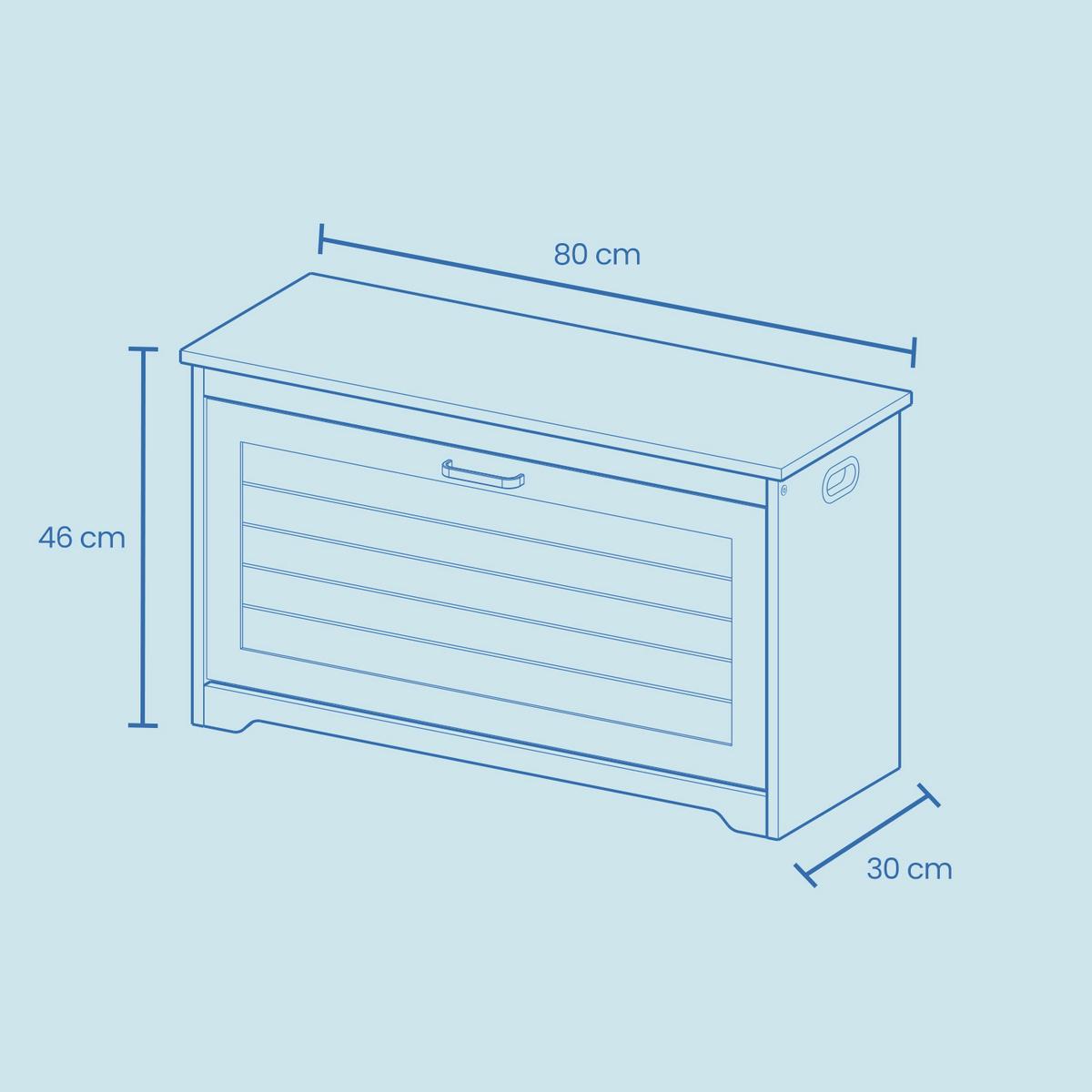 SCHUHBANK SHOE BENCH - Schwarz/Weiß, MODERN, Holzwerkstoff/Metall (80/46/30cm) - MID.YOU