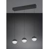 LED-HÄNGLAMPA SESTINE - svart, Modern, metall/plast (60/9/150cm) - Mömax