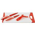 Schneidebrett Conny in Rot, 4-teilig - Rot/Weiß, Kunststoff/Metall (20/0,9/29cm) - MÖMAX modern living