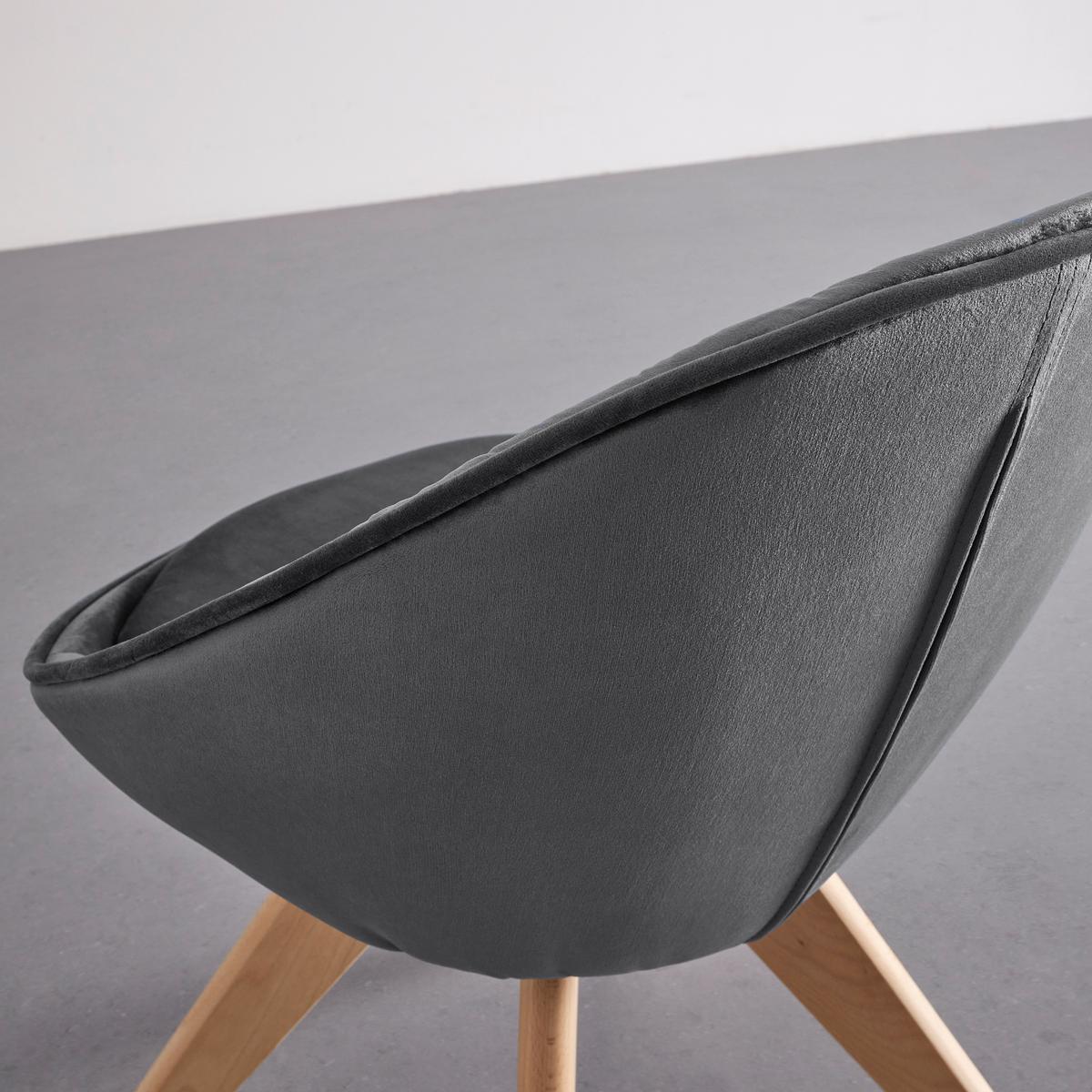 KRZESŁO DARIA - kolor bukowy/ciemnoszary, Modern, metal/drewno (57/80,5/59cm) - Bessagi Home