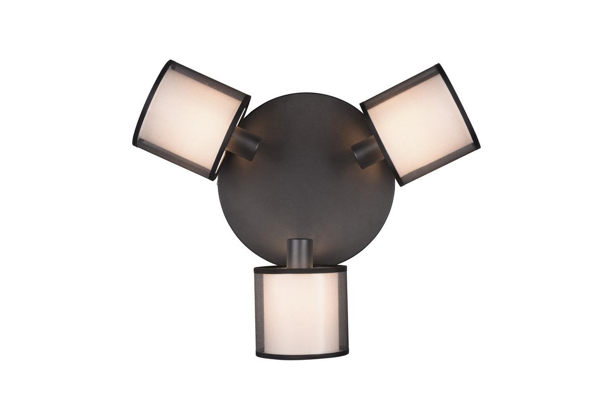 Strahler Burton Schwarz/Grau max. 28 Watt - Schwarz, Basics, Textil/Metall (49/22cm) - Trio Leuchten