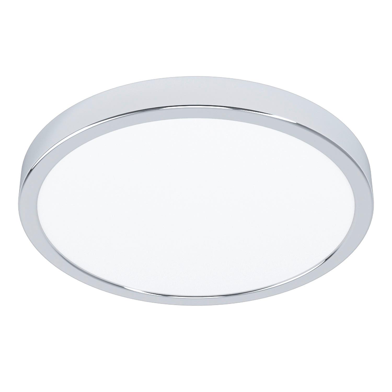 Badezimmer-Deckenleuchte Fueva max. 20,5 Watt - Chromfarben/Weiß, KONVENTIONELL, Kunststoff/Metall (28,5/28,5/2,8cm) - Eglo