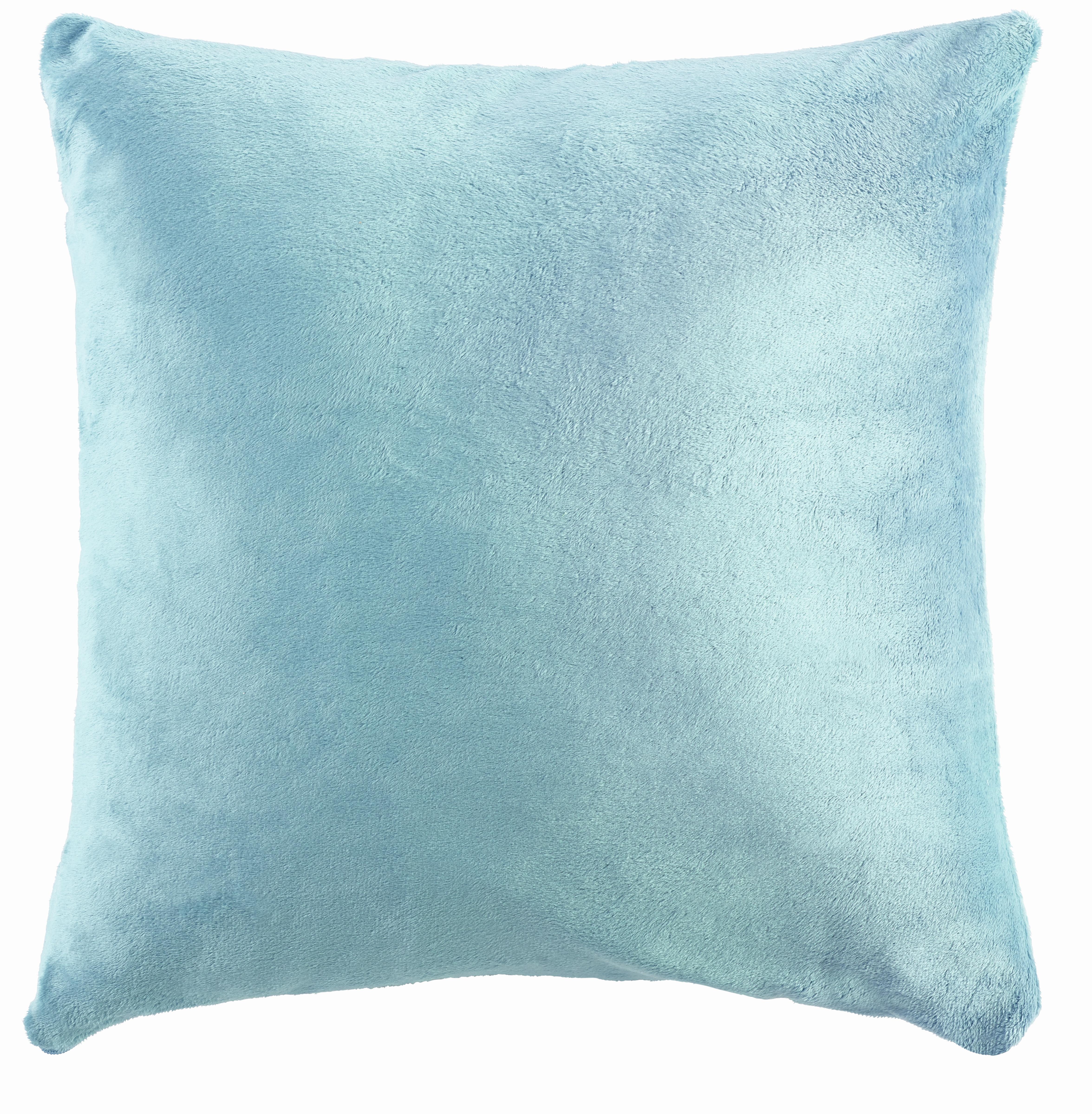 Kissenhülle Plüsch in diversen Farben - Türkis/Taupe, Textil (40/40cm) - Modern Living