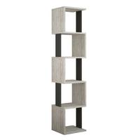 BÜCHERWAND PIRI BOOKCASE - Anthrazit/Grauweiss, Design, Holzwerkstoff (35/161/30cm) - Livetastic