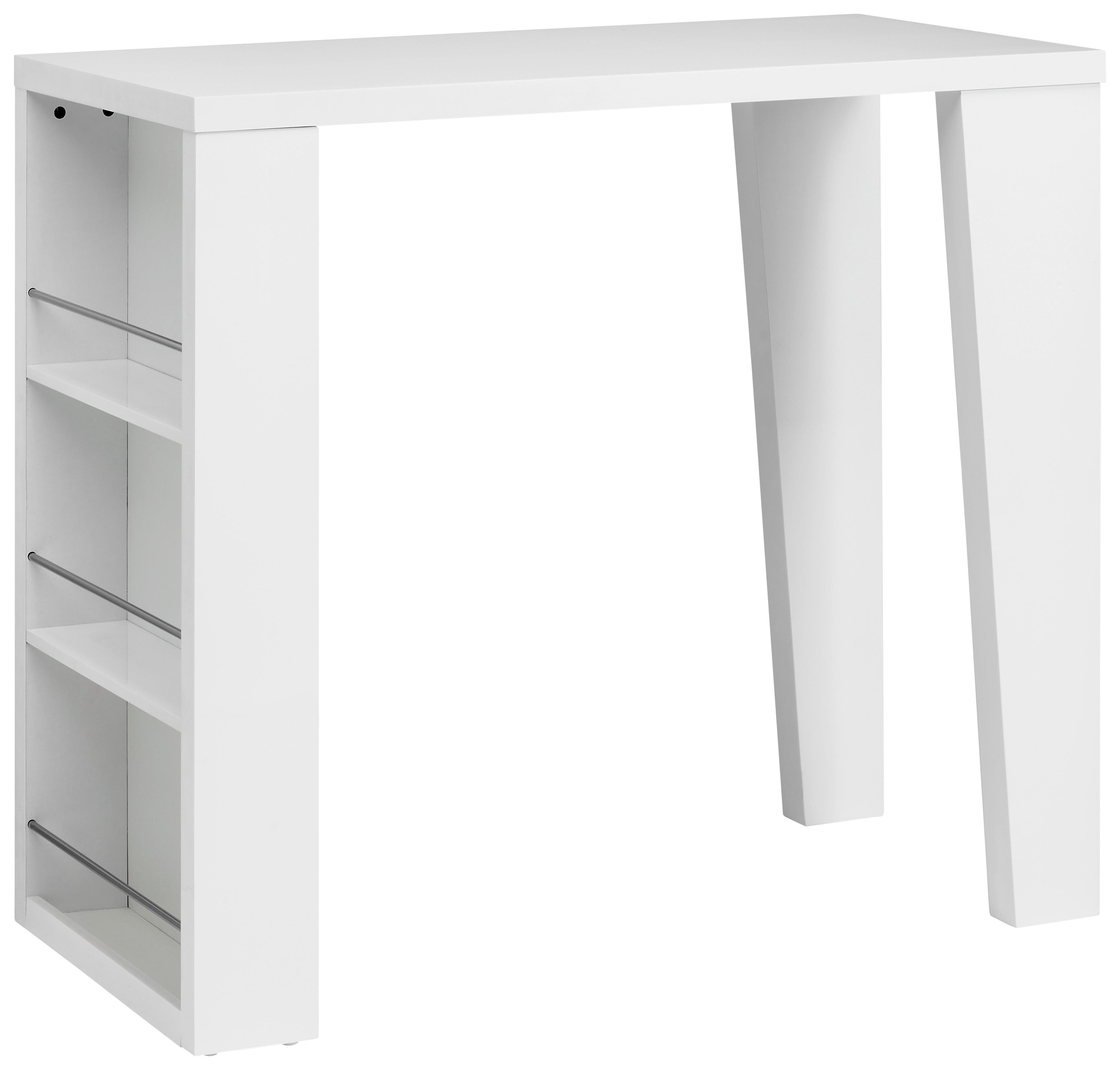 Barska Miza Lyon, Bela, Visoki Sijaj - bela/visoki sijaj, Konvencionalno, kovina/leseni material (120/107/60cm)