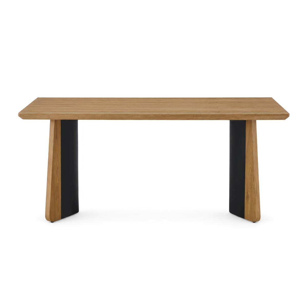 Esstisch Liva Eschefarben MDF ca. 180x90 cm - Eschefarben/Schwarz, MODERN, Holz/Holzwerkstoff (180/76/90cm) - Bessagi Home
