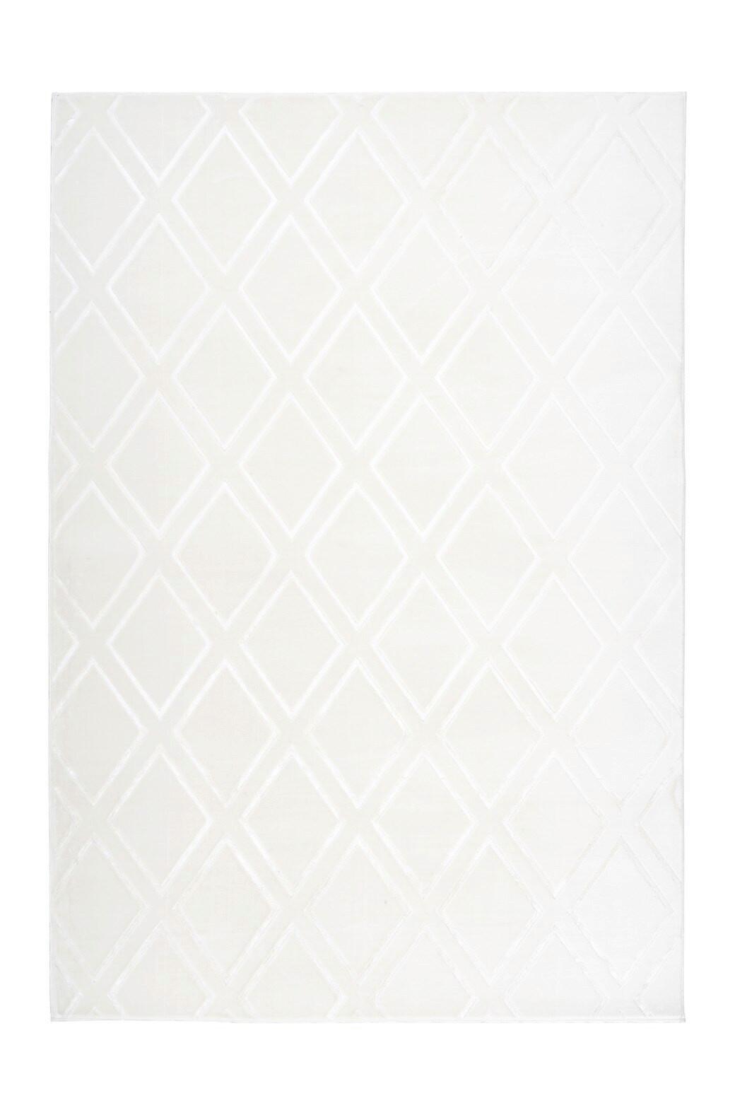 Flachwebeteppich Monroe 300 Weiss - Weiss, Konventionell, Textil (80/150cm) - Kayoom