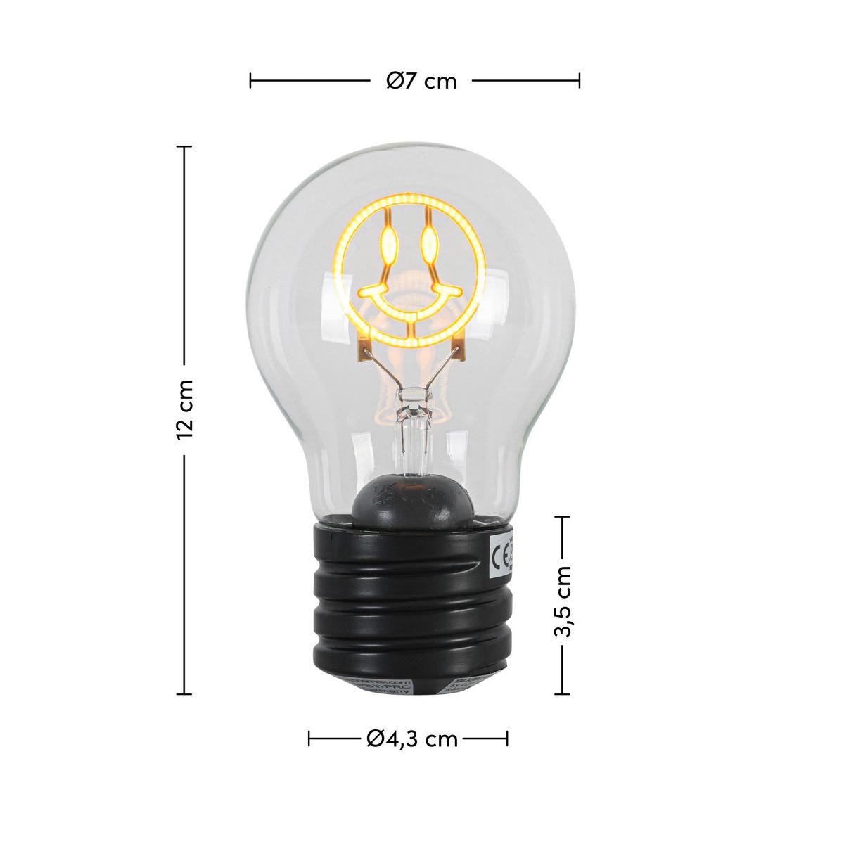 Led Dekorativna Svjetiljka Birni - prozirno/crna, Moderno, staklo/metal (7/12cm) - Mömax