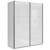 Ormar S Kliznim Vratima Tetrix - bijela visoki sjaj/antracit, Moderno, drvni materijal/metal (153,5/195,5/60cm) - Modern Living