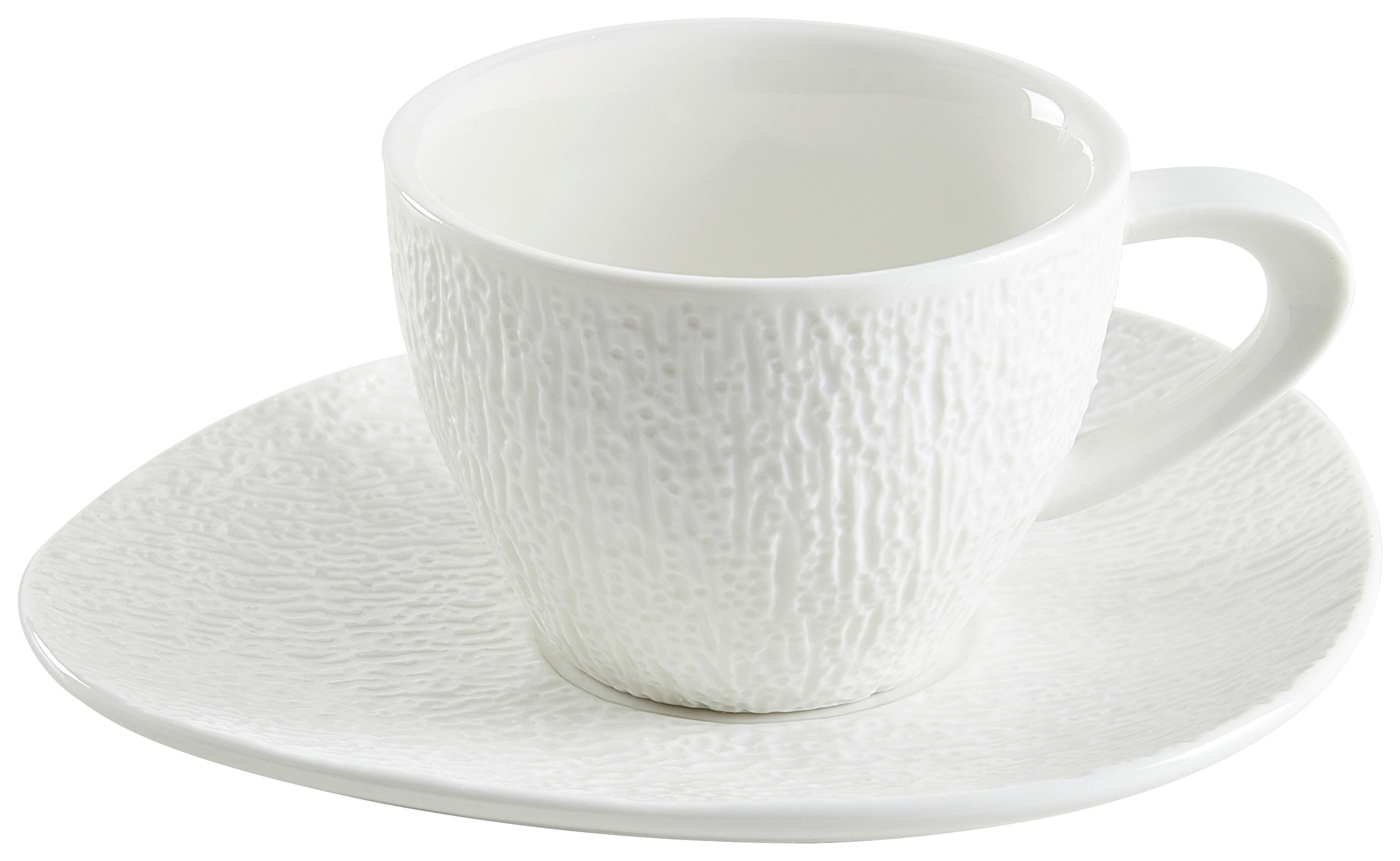 Espressotasse mit Untertasse Haruki Weiss - Weiss, Modern, Keramik (6.7/6.7/5cm) - Mömax