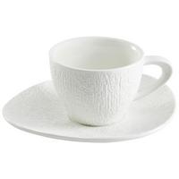 Ceaşcă espresso cu farfurioară HARUKI - alb, Modern, ceramică (6.7/6.7/5cm) - Mömax
