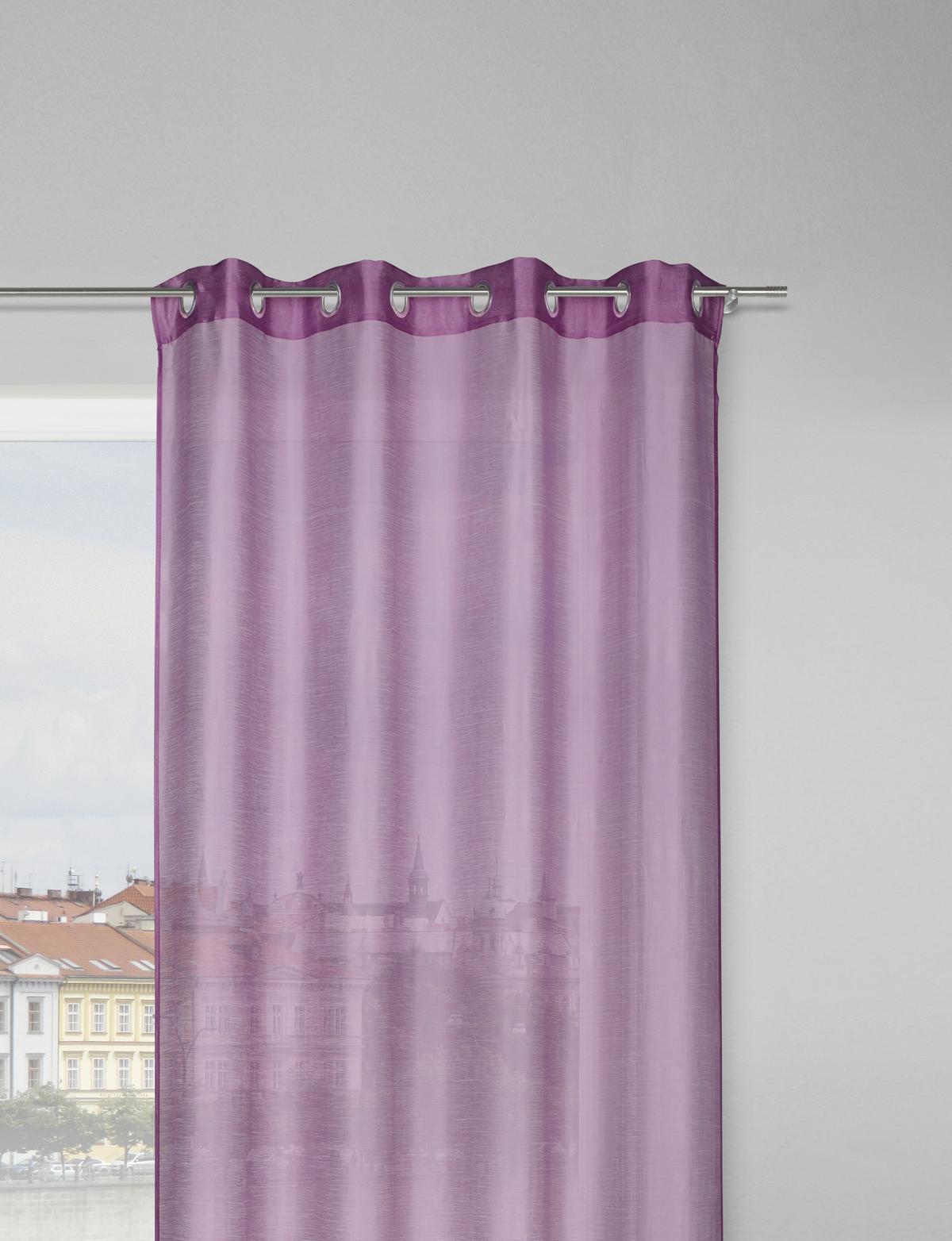 Zavesa Z Obročki Dolly - siva/antracit, tekstil (140/245cm) - Modern Living
