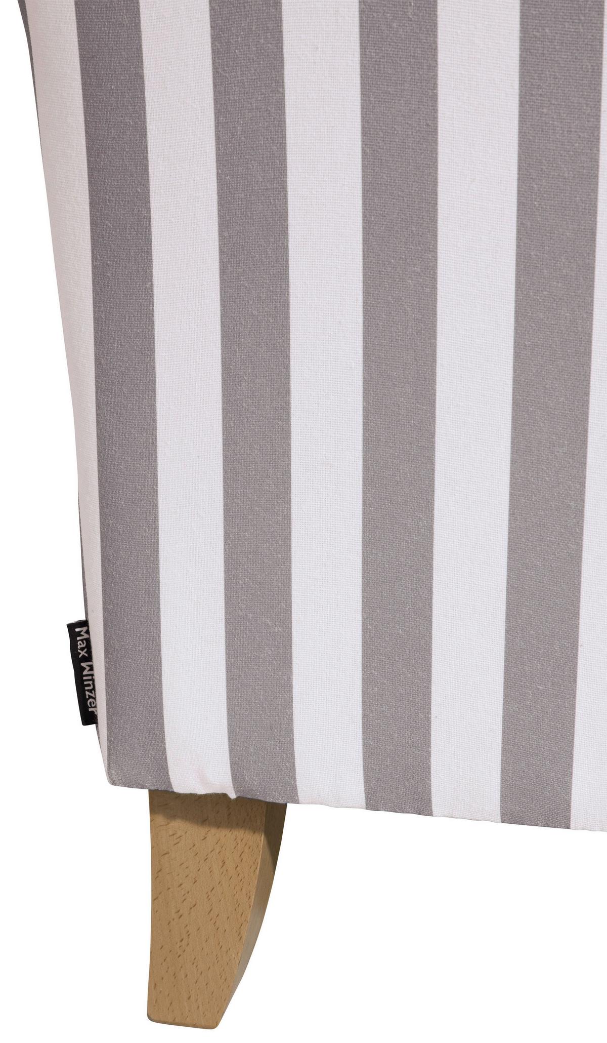 Ohrensessel ''Lorris'', Weiß/Hellbraun - Hellbraun/Eichefarben, KONVENTIONELL, Holz/Textil (77/103/86cm) - Max Winzer
