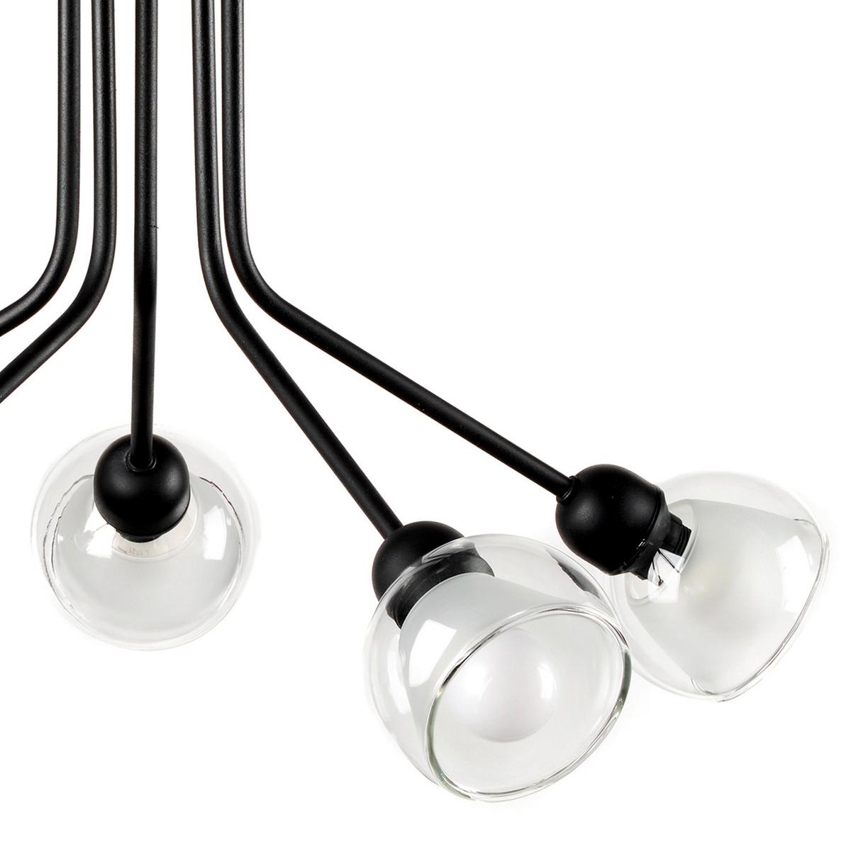 Deckenleuchte Denver Schwarz max. 6 Watt - Schwarz, Basics, Metall (55/45cm)