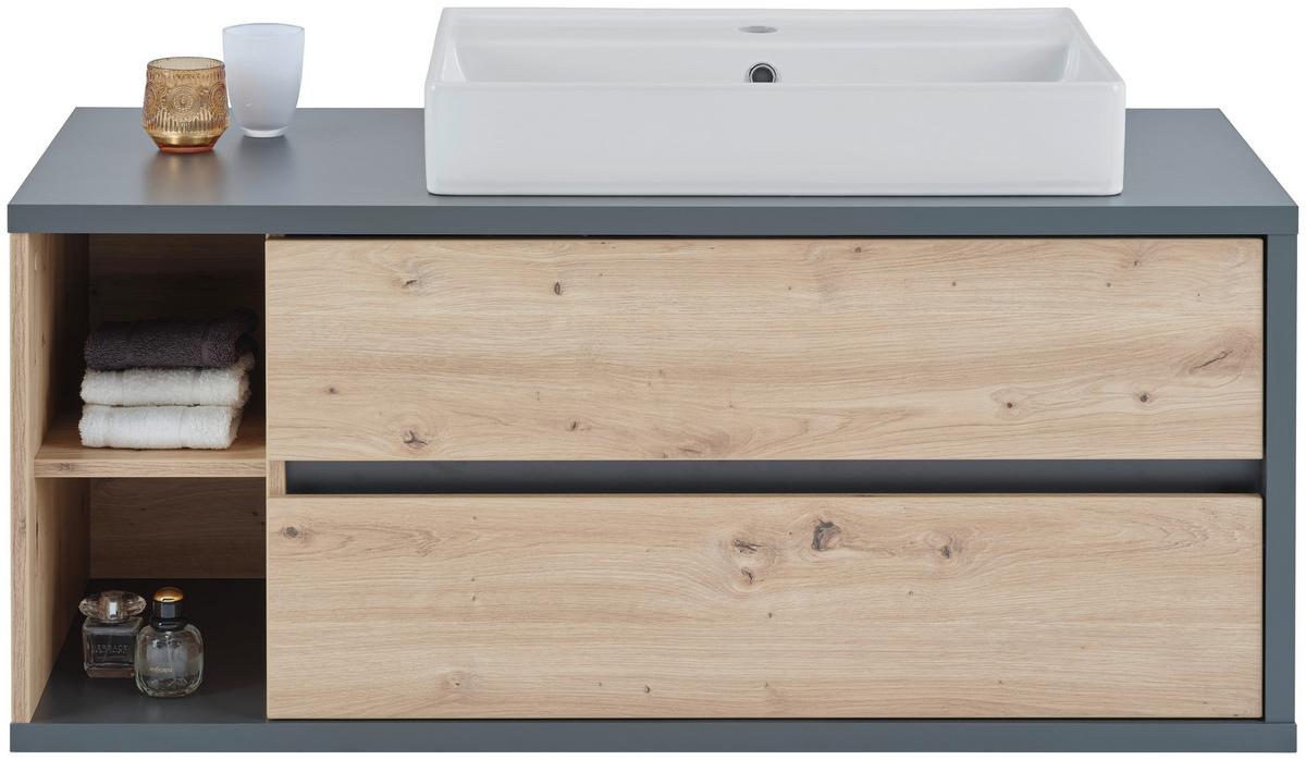 Kupaonica Camillo Wbu - bijela/hrast Artisan, Moderno, drvni materijal (145/170/46cm)