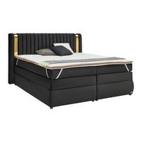 Boxspring Krevet Minola Gold - crna, Konvencionalno, tekstil/plastika (160/200cm) - Premium Living