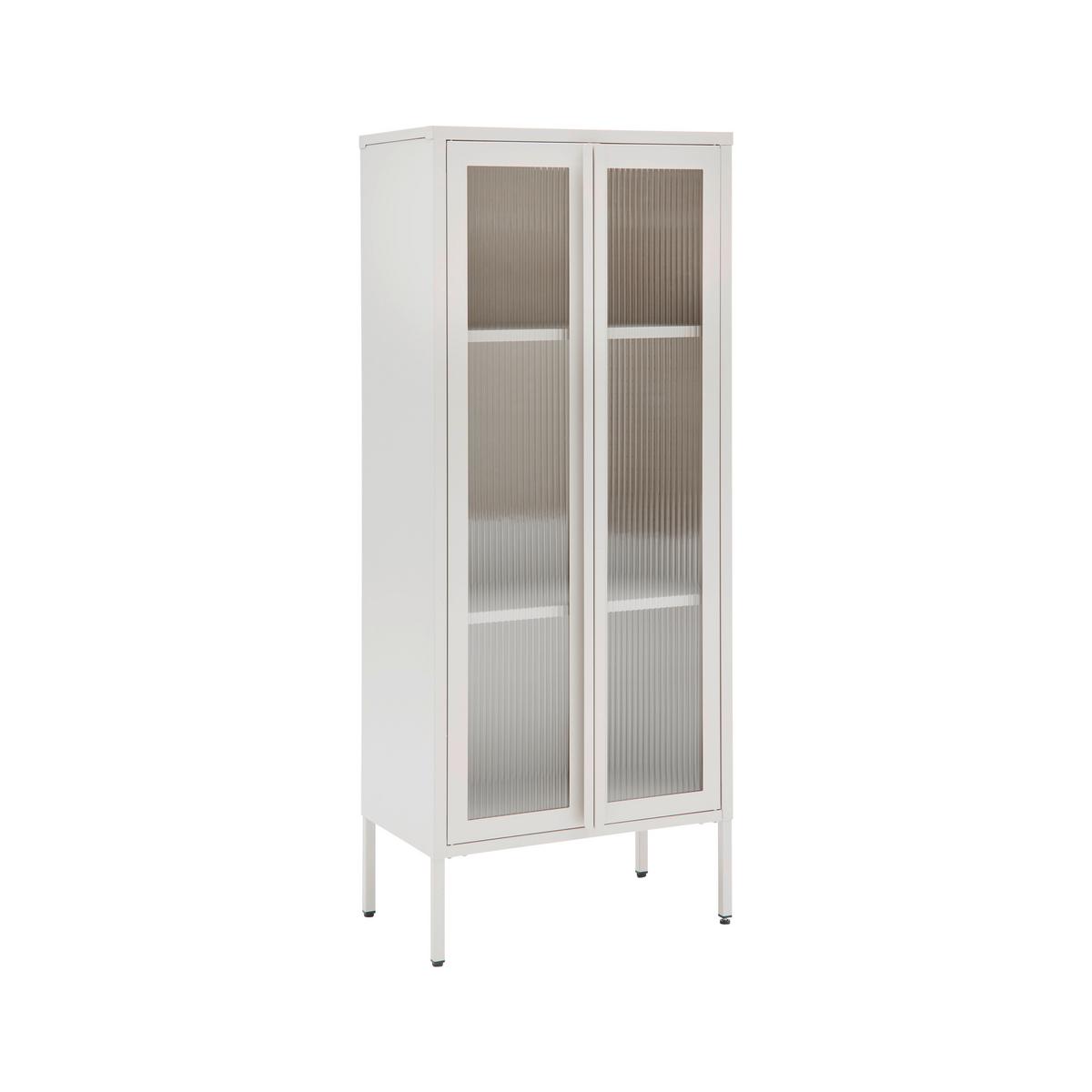 Vitrine Floyd Beige/Transparent - Transparent/Beige, MODERN, Glas/Metall (60/145/35cm) - Mömax