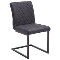 KRZESŁO NA PŁOZIE KIAN - czarny/szary, Design, metal/tkanina (47/86/63cm) - Livetastic